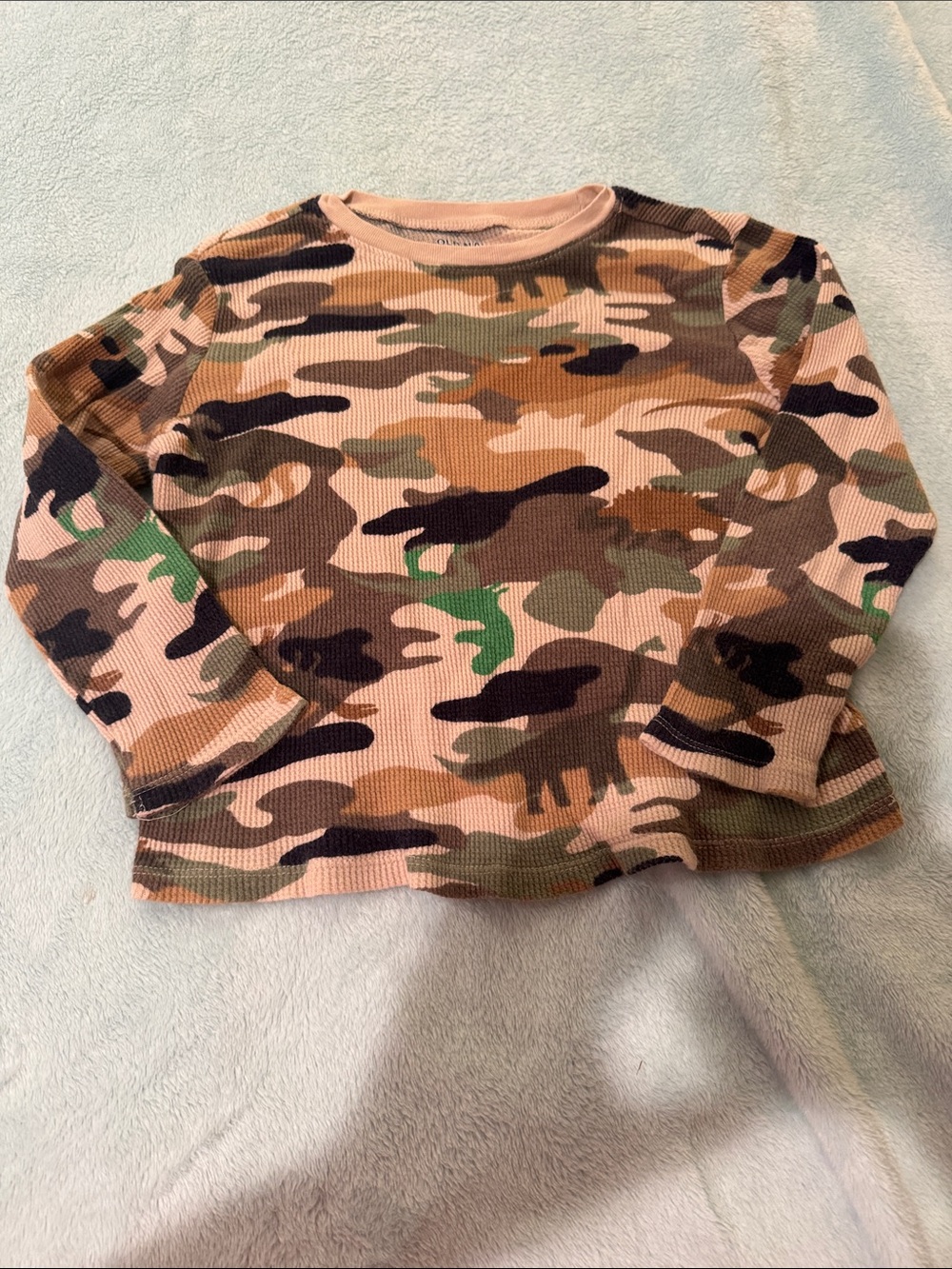 Kids Camo Long-Sleeve Top - Green/Brown